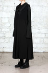 Marc le bihan double stitching long skirt 2180 black